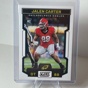 Jalen Carter Philadelphia Eagles Rookie Trading Card - Red